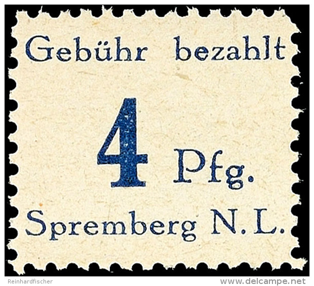 4 Pfg Violettultramarin Und 6 Pfg Lebhaftblau, Beide Fehlfarben, Tadellos Postfrisch, Mi. 400,-, Katalog: 2b,4b... - Spremberg