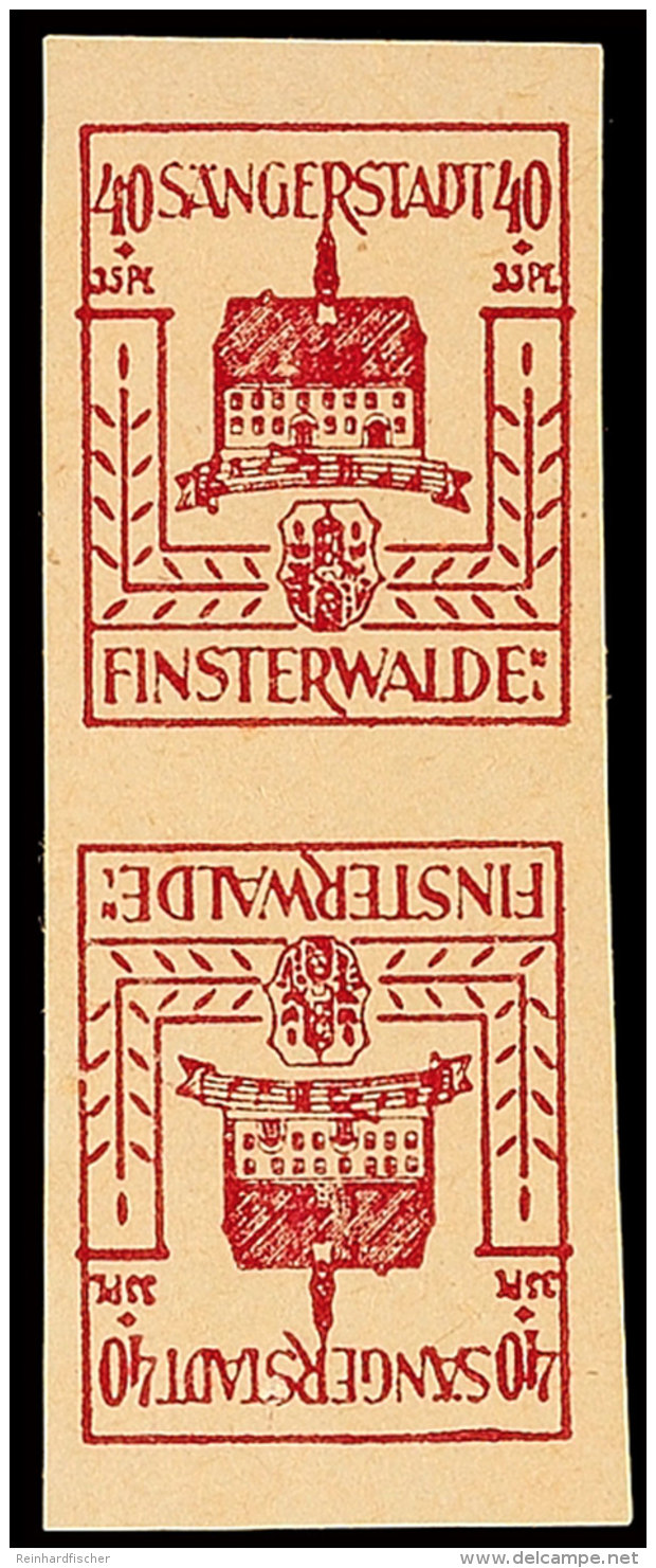 40+35 Pf. Im Kehrdruckpaar, Postfrisch, Mi. 250,-, Katalog: 10K **40 35 Pf. In The T_te-b_che Pair, Mint Never... - Finsterwalde