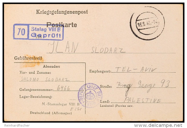 STALAG  VIIIB (Memmingen): 1942/1943, Zwei Vordruck-KGF-Karten Mit Aptiertem Poststempeln Vom 1.12.42 Bzw. 19.8.43... - Autres & Non Classés