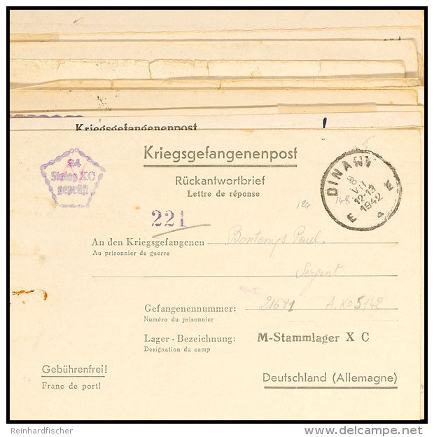 1941/1945, Kleine Korrespondenz Mit 19 Karten Und Briefe An Bzw. Von Einem Belg. Kriegsgefangenen In Deutschland,... - Otros & Sin Clasificación