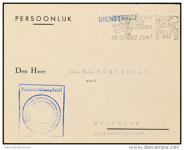 Niederlande 1944, Portofreier Dienstbrief Mit Briefstempel Befehlshaber Der Sicherheitspolizei Und Des SD Ab... - Otros & Sin Clasificación