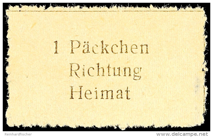 Zulassungsmarke Für Feldpostpäckchen Der Deutschen Truppen Auf Der Krim, Tadellos Ungebraucht Ohne... - Otros & Sin Clasificación