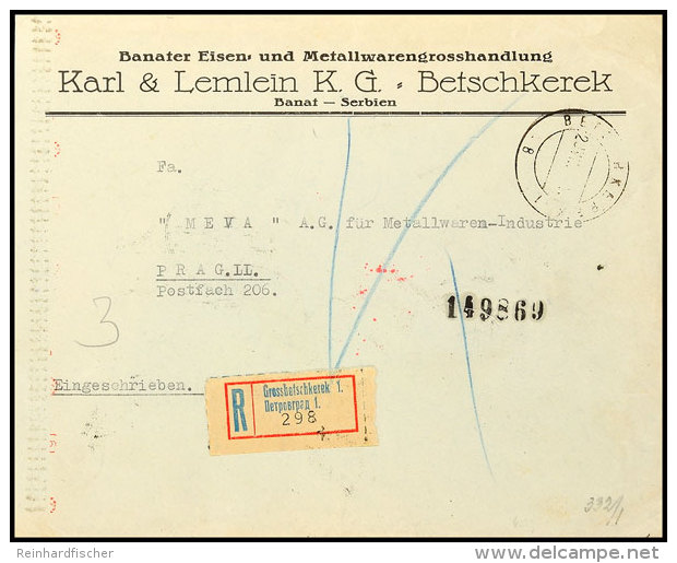 Mischfrankatur Aus 2 Din. Mit 4 Din.(Paar) Auf Der Briefrückseite Eines Portogerechten Auslands-R-Briefes Nach... - Autres & Non Classés