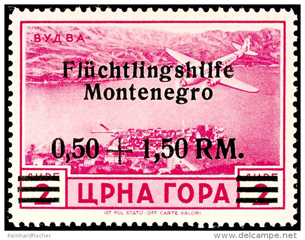 0,15 + 0,85 RM Auf 3 Din. Bis 0,50 + 1,50 RM Auf 2 L. Flüchtlingshilfe 1944, Tadellos Postfrisch, Auflage Ca.... - Ocu. Alemana: Montenegro