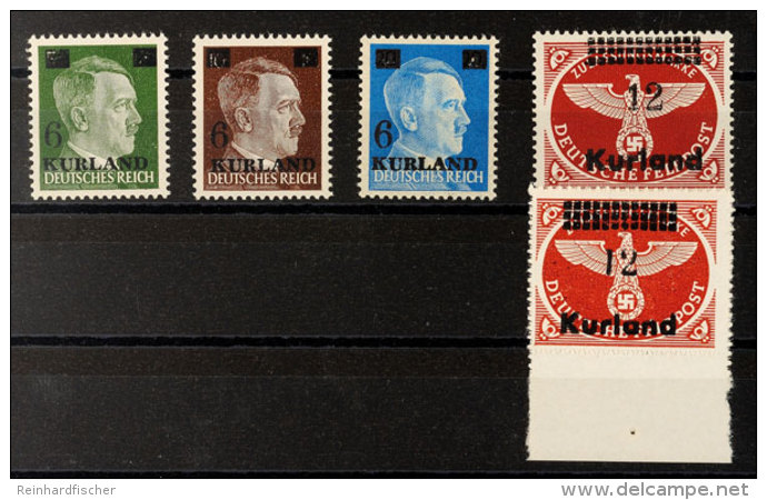 Aufdruckserie Mit Mi. 4A Und B, Postfrisch, Sign. Dr. Dub, Mi. 250,-, Katalog: 1/4A+B **Overprint Set With... - Otros & Sin Clasificación