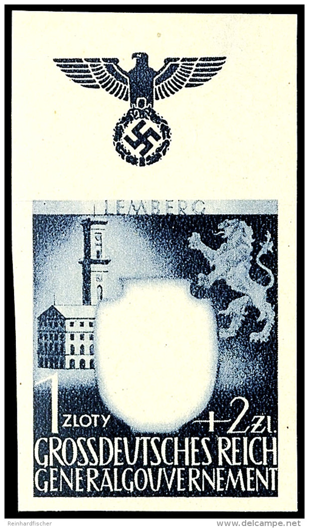 1 Zloty + 2 Zloty 3 Jahre NSDP Im Generalgouvernement, Abart "ohne Eingeprägtes Wappen, Ungezähnt",... - Autres & Non Classés