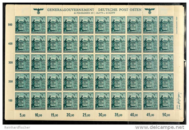 Bauwerke, Kpl. Postfrischer Bogensatz (ungefaltet), Katalog: 66/70 **Buildings, Complete Unhinged Mint Sheet... - Autres & Non Classés