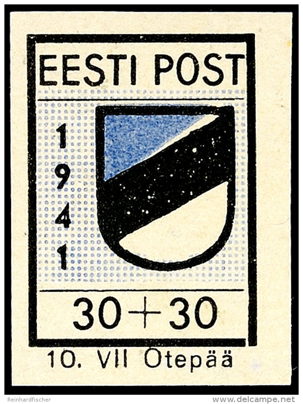 30 Kop. Wappenschild, Geschnitten, Type II, Tadellos Postfrisch, Fotobefund Nagler VP (2016): "echt, Einwandfrei",... - Otros & Sin Clasificación