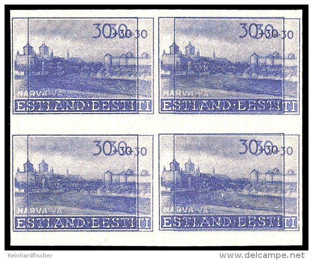 30+30 Indigo Doppeldruck Ungezähnt Im Viererblock Postfrisch, Mi. 720,-, Katalog: 6UDDVBl **30 30 Indigo... - Otros & Sin Clasificación