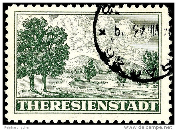 Theresienstadt-Paketzulassungsmarke, Gestempelt, Pracht, Signiert Gilbert, Mi. 400,-, Katalog: Z1... - Autres & Non Classés