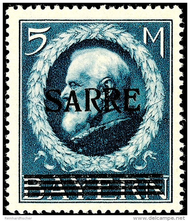 "Sarre"-Aufdruck Kpl. Mit Sauberen Fälzen. Dabei 5 M. Mit Seltener Aufdruck-Abart II ("kleines A"). Diese... - Otros & Sin Clasificación