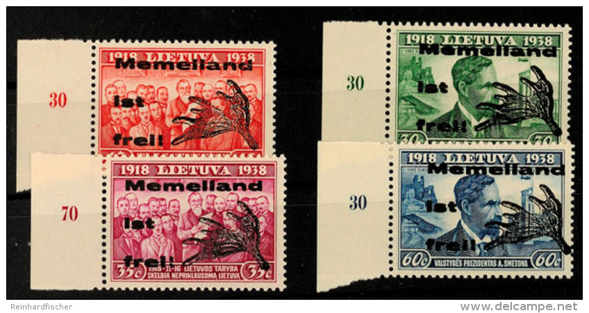 15 Cent Bis 60 Cent Freimarken Mit Bdr.-Aufdruck In Type I, Tadellos Postfrisch, Unsigniert, Mi. 140.-, Katalog:... - Memel (Klaipeda) 1923