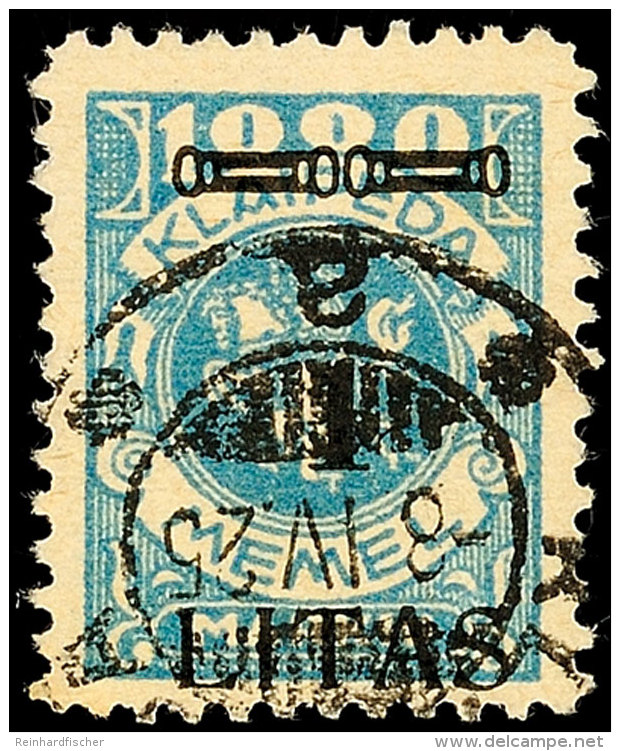 1 L Auf 1000 Mark In Type II Tadellos Gestempelt, Gepr. Dr. Petersen BPP, Mi. 200.-, Katalog: 182II O1 L On... - Memel (Klaïpeda) 1923