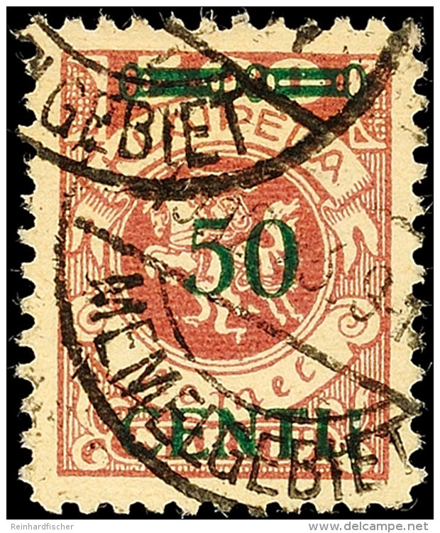 50 C. Auf 500 M., Type BI, Gestempelt, Geprüft Klein BPP, Mi. 100,-, Katalog: 173BI O50 C. On 500 M., Type... - Klaipeda 1923