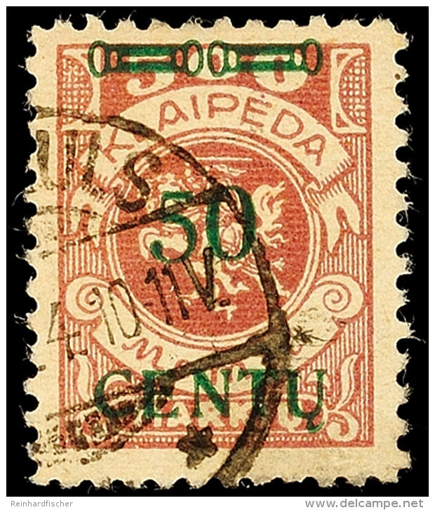 50 C Auf 500M. Aufdruck Type AIII (+400%) Gepr. Huylmanns, Katalog: 173AIII O50 C On 500M. Overprint Type AIII... - Memel (Klaïpeda) 1923