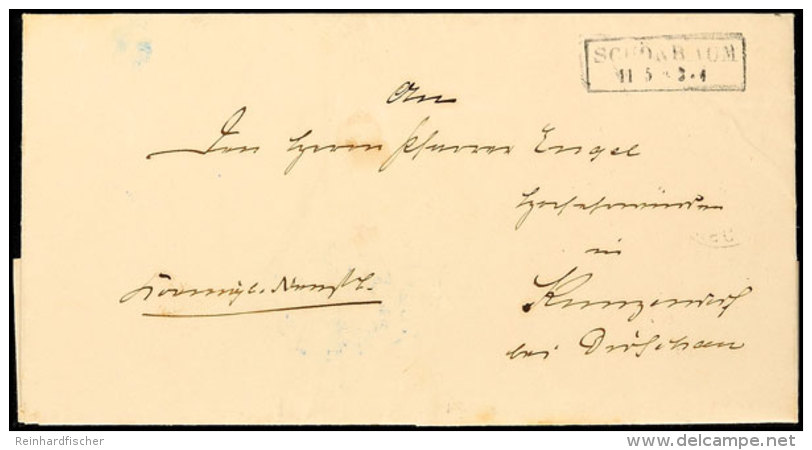 SCHÖNBAUM 11 5 (1868), Preussen-Ra2 Auf Dienstbrief Nach Kunzendorf, Vollständiger Briefinhalt ... - Autres & Non Classés