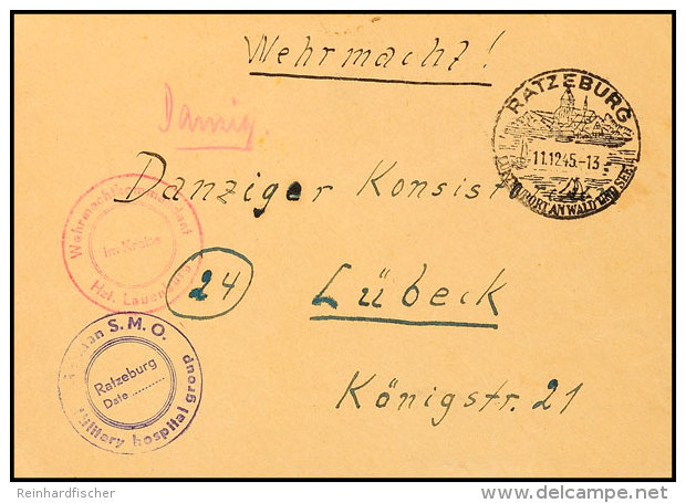 Danzig 1945, Feldpostbrief Ab Fp-Nr. L 36439 (= Kfz-Instands.Zug D. Lw. 7/IV) Ab Danzig-Neufahrwasser 10.1.45 Nach... - Autres & Non Classés