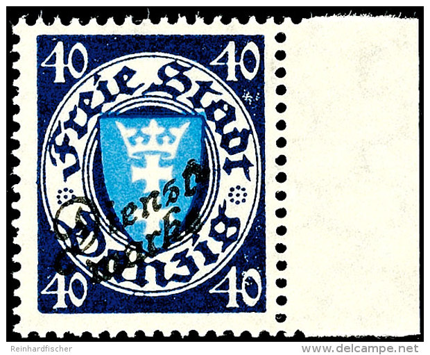 40 Pfg. Schwärzlichviolettultramarin/mittelcyanblau, Postfrisch, Pracht, Signiert Kniep BPP, Mi. 350,-,... - Autres & Non Classés