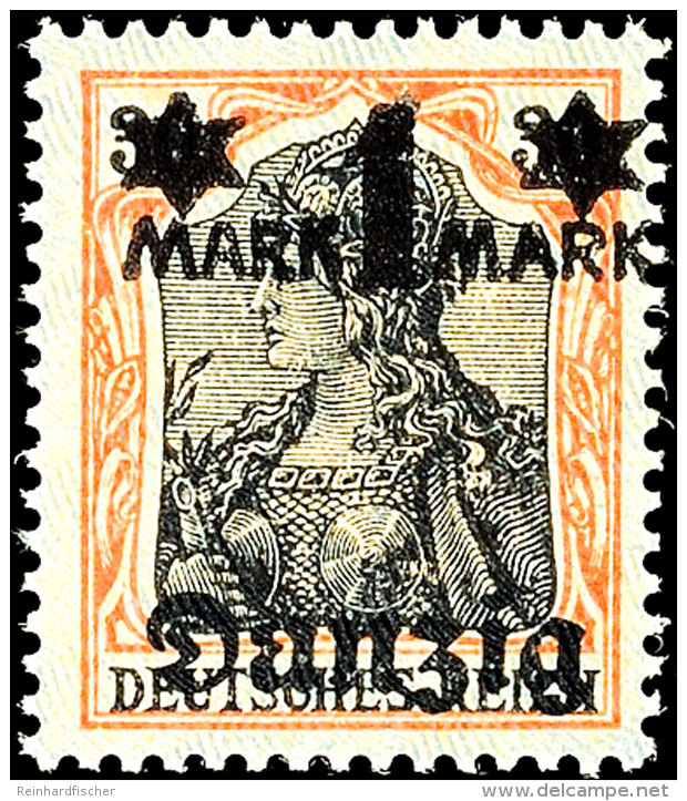 1 Mark Auf 30 Pf. Mit Doppeltem Netzunterdruck Tadellos Postfrisch, Gepr. Tworek BPP, Mi. 350,-, Katalog: 26III... - Otros & Sin Clasificación