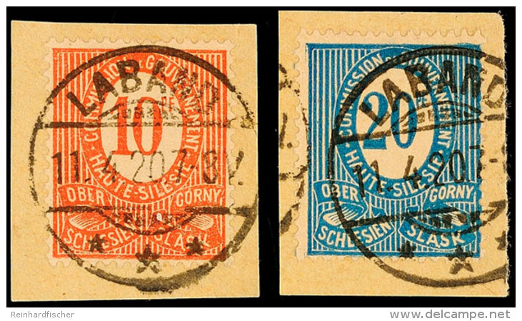 "LABAND 11.4.20", Kreisgitterstegstempel Mit Drei Sternen, Klar Auf Zwei Briefstücken, Katalog: 4,6... - Autres & Non Classés