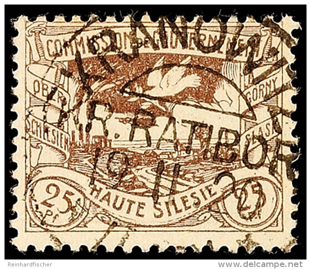 "KRANOWITZ (KR. RATIBOR) 19 11 20", Kreisobersegmentstempel, Zentrisch Klar Auf 25 Pfg Hüttenwerke,... - Autres & Non Classés