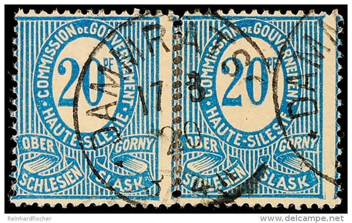 "DAMMRATSCH 17 3 20", Einkreisstempel, Zentrisch Auf Durch Falz Gestütztem Waager. Paar 20 Pfg Ziffer,... - Otros & Sin Clasificación