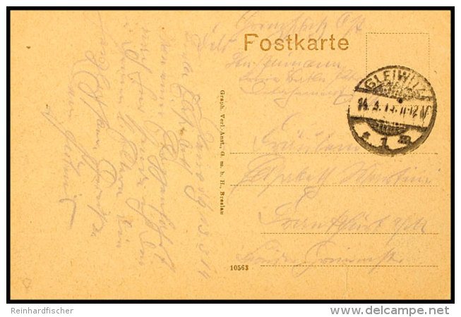 1919, Feldpost-AK "Gleiwitz - Partie An Der Keithstraße.." Mit Stempel GLEIWITZ 14.3.19" Und... - Sonstige & Ohne Zuordnung
