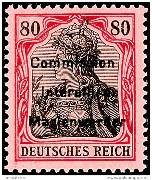 80 Pfg Germania Mit Dreizeiligem Aufdruck "Commission / Interaliée / Marienwerder", Tadellos Postfrisch,... - Autres & Non Classés