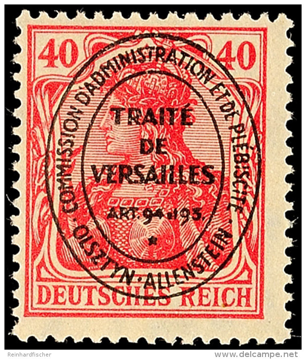 40 Pf. Rotkarmin, Tadellos Postfrisch, Gepr. Mikulski, Mi. 260,-, Katalog: I **40 Pf. Red Carmine, In Perfect... - Autres & Non Classés