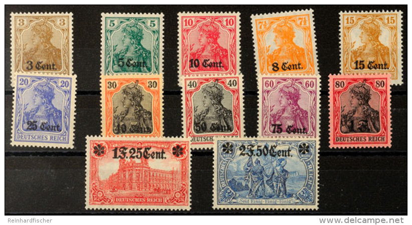 3 C. - 2,50 Fr. Aufdruckausgabe, 12 Werte Kpl., Postfrisch, Mi. 370,-, Katalog: 1/12 **3 C. - 2, 50 Fr.... - Autres & Non Classés