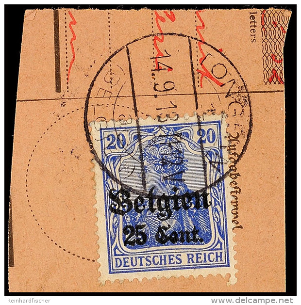 "TONGERN 1a 14.9.18", Klar Auf Postanweisungsausschnitt 25 C., Katalog: 18 BSTongeren 1a 14. 9. 18, Clear On... - Autres & Non Classés