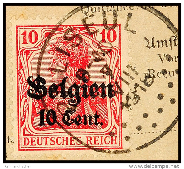 "PALISEUL 7 VIII 1918", Klar Auf Paketkartenausschnitt 10 C., Katalog: 14 BSPALISEUL 7 VIII 1918, Clear On... - Otros & Sin Clasificación