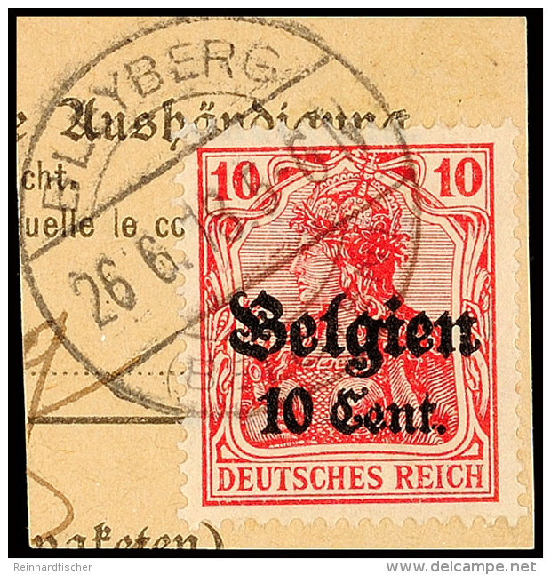 "BLEYBERG 8MONTZEN8 26:6:18", Klar Und Zentr. Auf Paketkartenausschnitt 10 C., Katalog: 14 BSBLEYBERG 8MONTZEN8... - Autres & Non Classés