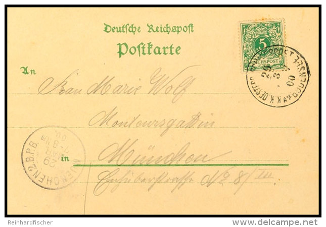 "K.K.OESTERR. SCHIFFSPOST AM BODENSEE 29.3.00", Klar Auf Bedarfsgebrauchter AK Aus Konstanz Mit Deutsches Reich 5... - Otros & Sin Clasificación