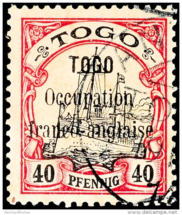 40 Pf. Tadellos Gestempelt, Tiefst Gepr. Bothe BPP, Mi. 650,-, Katalog: 6 O40 Pf. Neat Cancelled, On The Base... - Togo