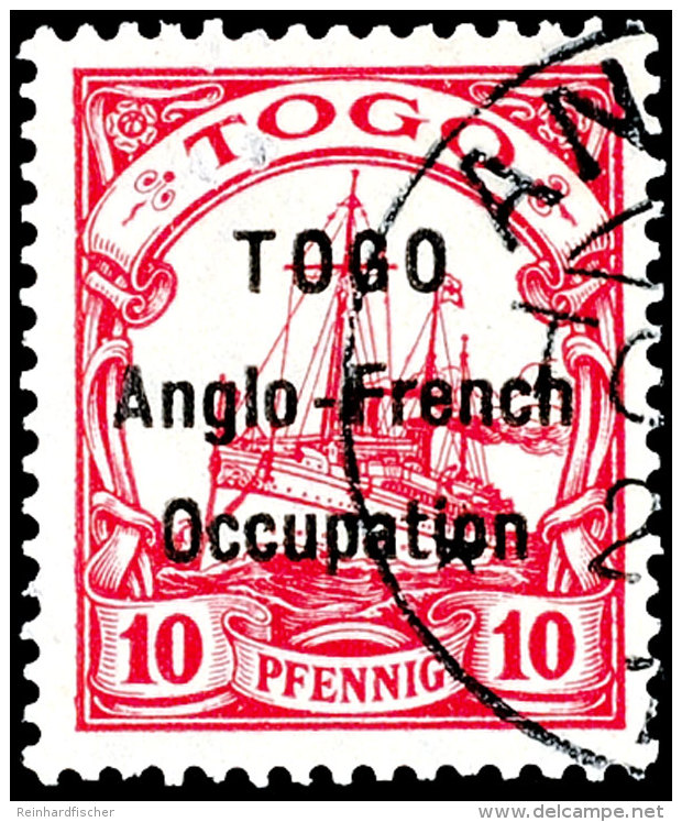 10 Pf. Tadellos Gestempelt, Signiert, Mi. 150,-, Katalog: 3I O10 Pf. Neat Cancelled, Signed, Michel 150,,... - Togo