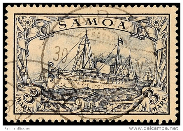 3 Mark Kaiseryacht Tadellos Gestempelt, Gepr. Steuer BPP, Mi. 170.-, Katalog: 18 O3 Mark Imperial Yacht Neat... - Samoa