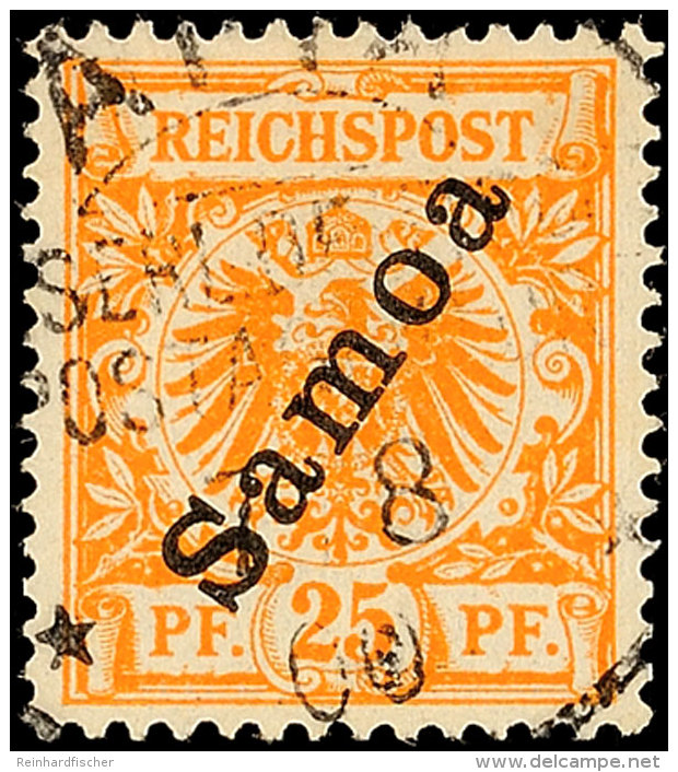 25 Pf Gelblichorange Tadellos Gestempelt, Mi. 90.-, Katalog: 5a O25 Pf Yellowish Orange Neat Cancelled, Michel... - Samoa