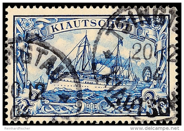 2 Mark Blau Tadellos Gestempelt, Gepr. Georg Bühler, Mi. 130.-, Katalog: 15 O2 Mark Blue Neat Cancelled,... - Kiautchou