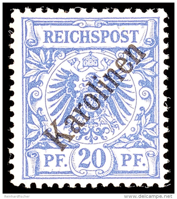 20 Pfg Diagonalaufdruck Tadellos Postfrisch, Mi. 200.-, Katalog: 4I **20 Pfg Diagonal 	Overprint In Perfect... - Islas Carolinas