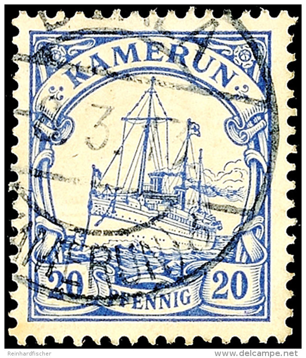 DUALA (KAMERUN) B 8.3.13 - Klarer Fast Vollständiger Abschlag Auf Tadelloser 20 Pfennig Kaiseryacht,... - Cameroun