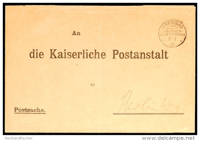 Postsache, Vordruckumschlag Von WARMBAD 8/7 05 Nach Berlin  BFPostal Matter, Form Envelope From WARMBAD 8 / 7... - German South West Africa