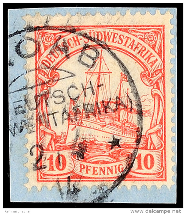 (AR)AHOAB 2/4 14, Fast Vollständig Auf Briefstück 10 Pf. Kaiseryacht, Katalog: 26 BS(AR) AHOAB 2/4... - África Del Sudoeste Alemana