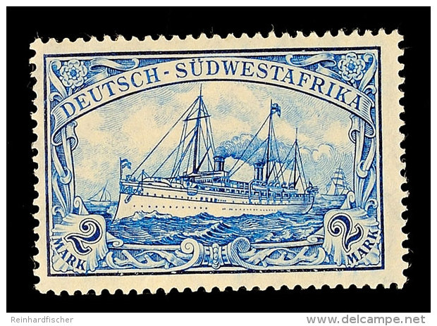 2 Mark Blau Tadellos Postfrisch, Tiefst Gepr. Czimmek BPP, Mi. 65,-, Katalog: 30A **2 Mark Blue In Perfect... - Sud-Ouest Africain Allemand