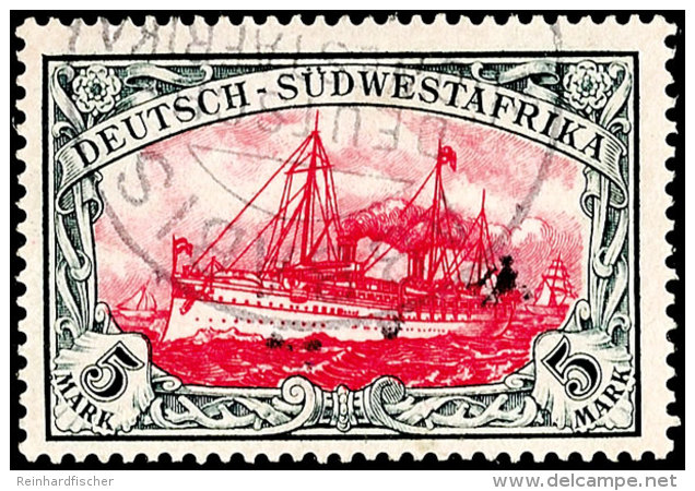 5 Mark Kaiseryacht Tadellos Gestempelt ABBABIS, Mi. 200,-, Katalog: 23 O5 Mark Imperial Yacht Neat Cancelled... - África Del Sudoeste Alemana