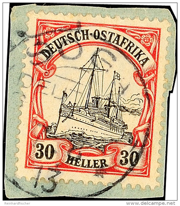 SOGA, 2 1/2, 7 1/2, 15 Und 30 Heller Prachtbriefstücke, Gestempelt 1913/14, Katalog: 30ff BSSOGA, 2 1 / 2,... - África Oriental Alemana