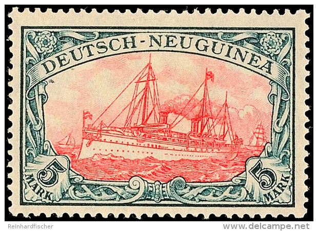 5 Mark Kaiseryacht In Type IIBI Tadellos Postfrisch, Gepr. Bothe BPP, Mi. 140.-, Katalog: 23IIBI **5 Mark... - Nouvelle-Guinée