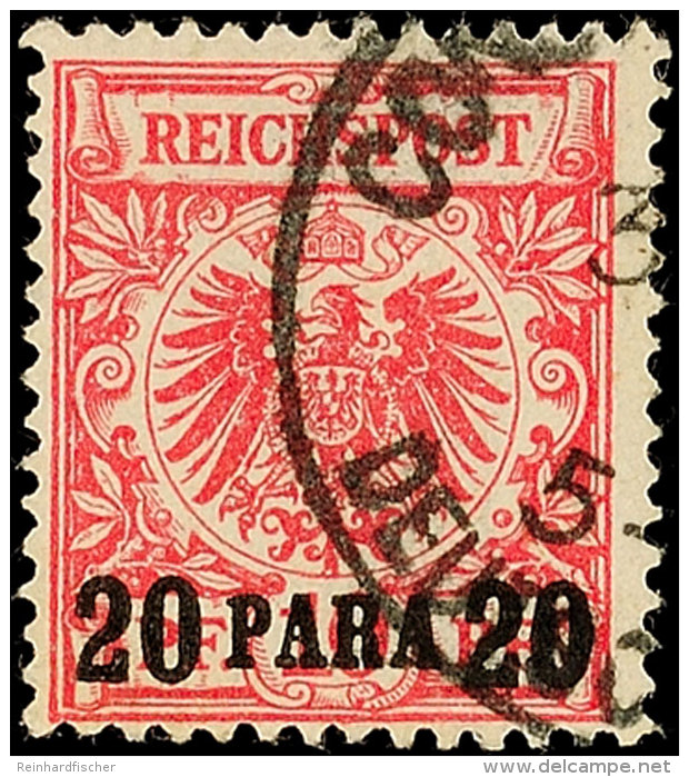 20 Para Auf 10 Pf. In A-Farbe Tadellos Gestempelt, Gepr. Hollmann BPP, Mi. 120,-, Katalog: 7a O20 Para On 10... - Turquia (oficinas)