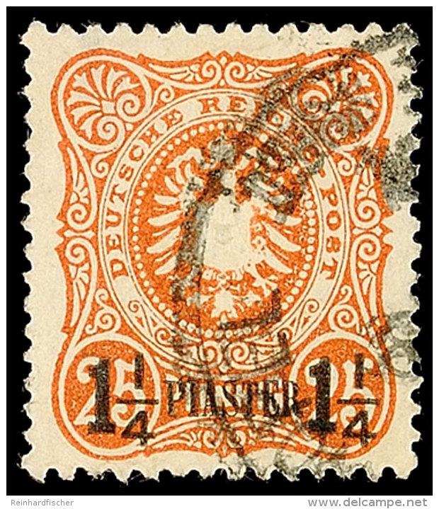 1 1/4 Piaster Auf 25 Pf Tadellos Gestempelt, Kabinett, Mi. 300.-, Katalog: 4a O1 + Piastre On 25 Pf Neat... - Turquie (bureaux)