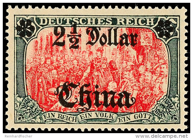 2 1/2 Dollar Auf 5 Mark Tadellos Postfrisch, Gepr. Jäschke-L. BPP, Mi. 190.-, Katalog: 47IIA **2 + Dollar... - Chine (bureaux)